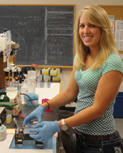 Kori Williams in the lab